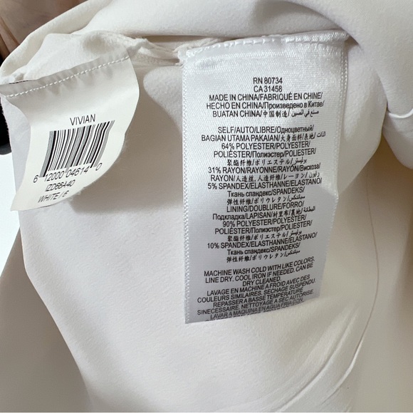 BCBG Maxazria White Open Back Mini Dress - Picture 6 of 9